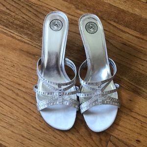 Silver strappy sandal